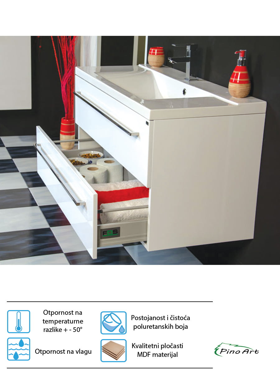 Lavabo sa ormarićem 100cm Pino Art Sigma - Slika 2