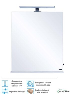 Ogledalo sa etažerom-60.2x74.7cm-Pino Art Isik