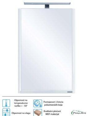 Ogledalo sa etažerom-led-svetlom 50x80cm Pino-Art-Luxor