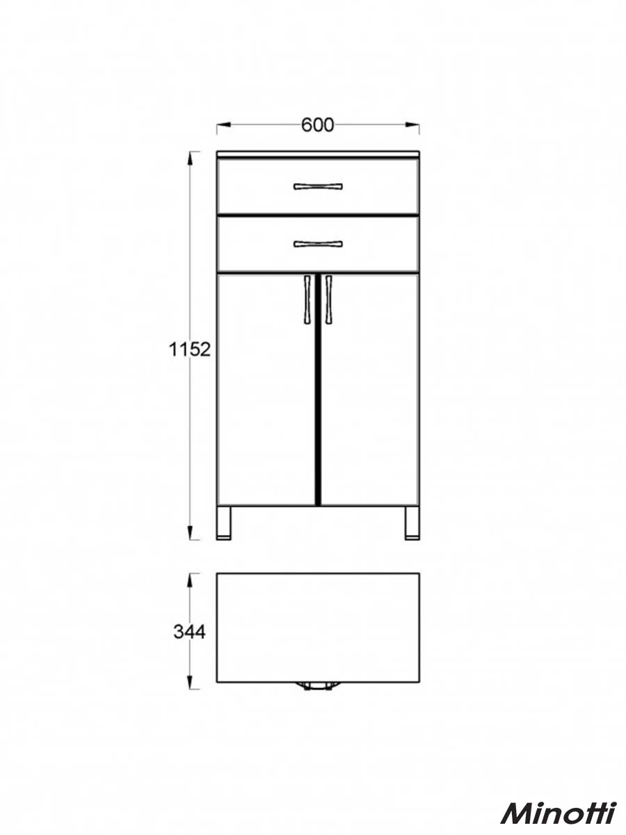 Ormarić 60x115.2cm Minotti Uni-2